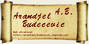 Aranđel Budečević vizit kartica